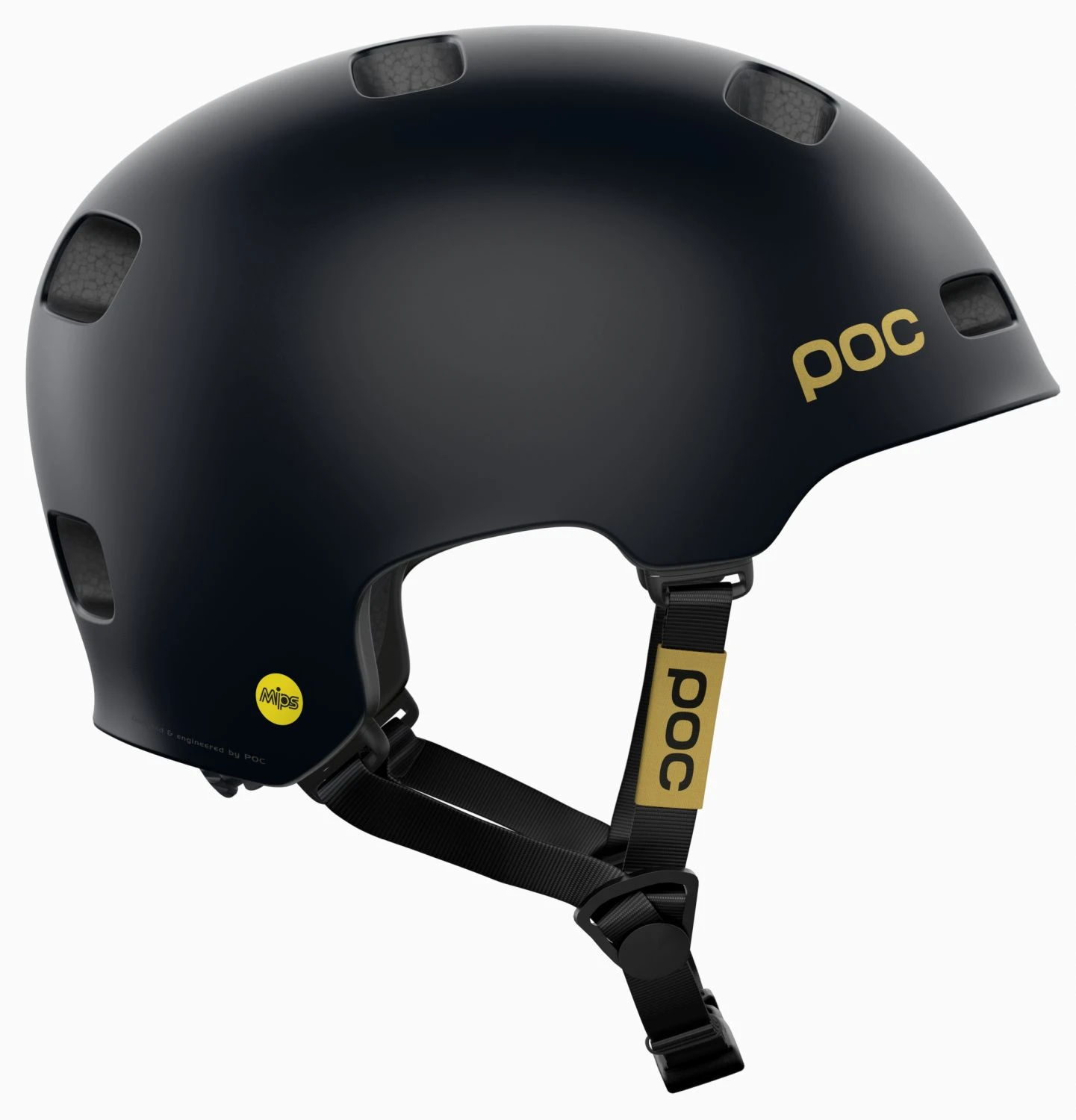 POC Crane MIPS Fabio Ed. Fahrradhelm - Uranium Black Matt / Gold - Image 4