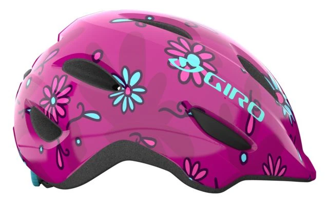 Giro Scamp Kinder Fahrradhelm - Pink Street Sugar Daisies - Image 3