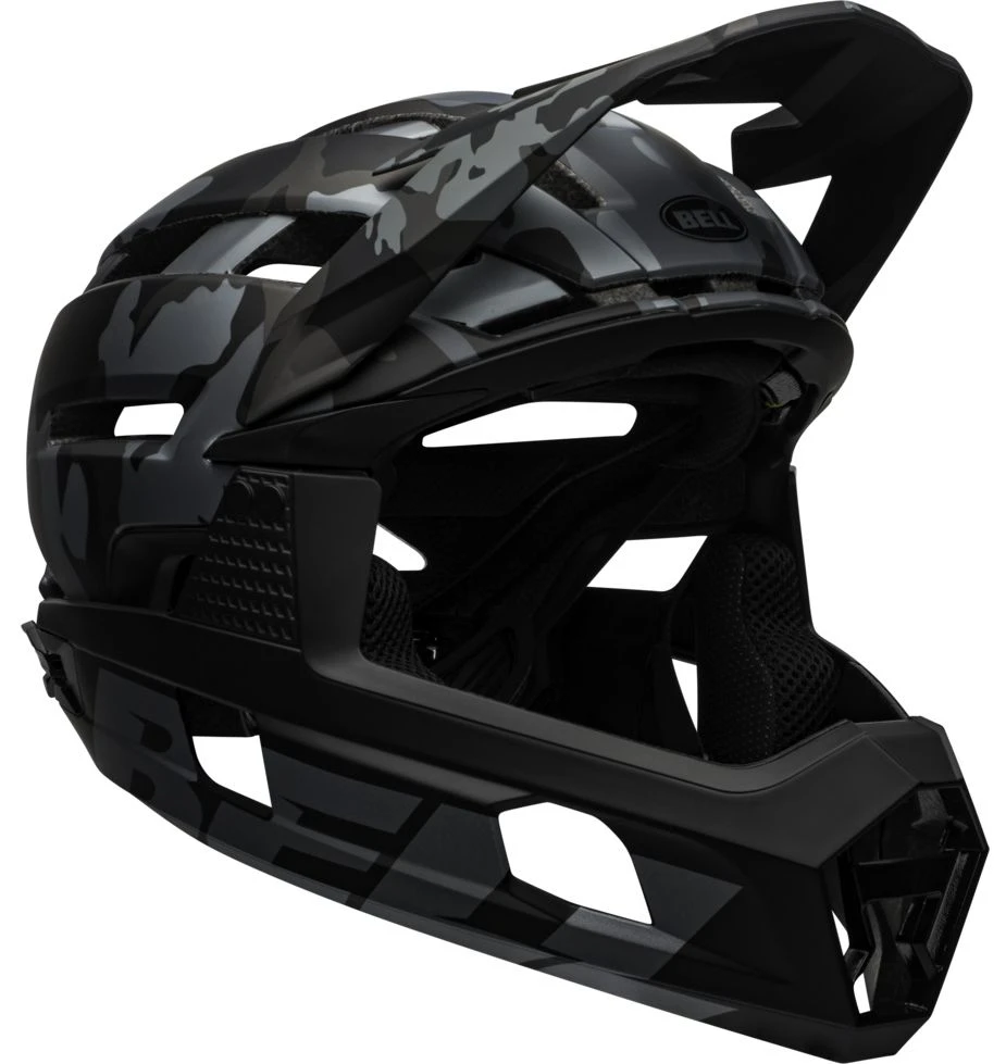 Bell Super Air R Spherical MIPS Downhill/BMX Race Helm- Mat/gloss Black Camo - Image 4