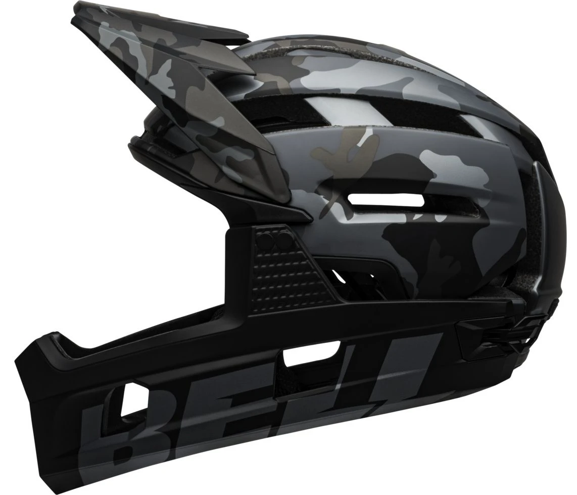 Bell Super Air R Spherical MIPS Downhill/BMX Race Helm- Mat/gloss Black Camo - Image 2