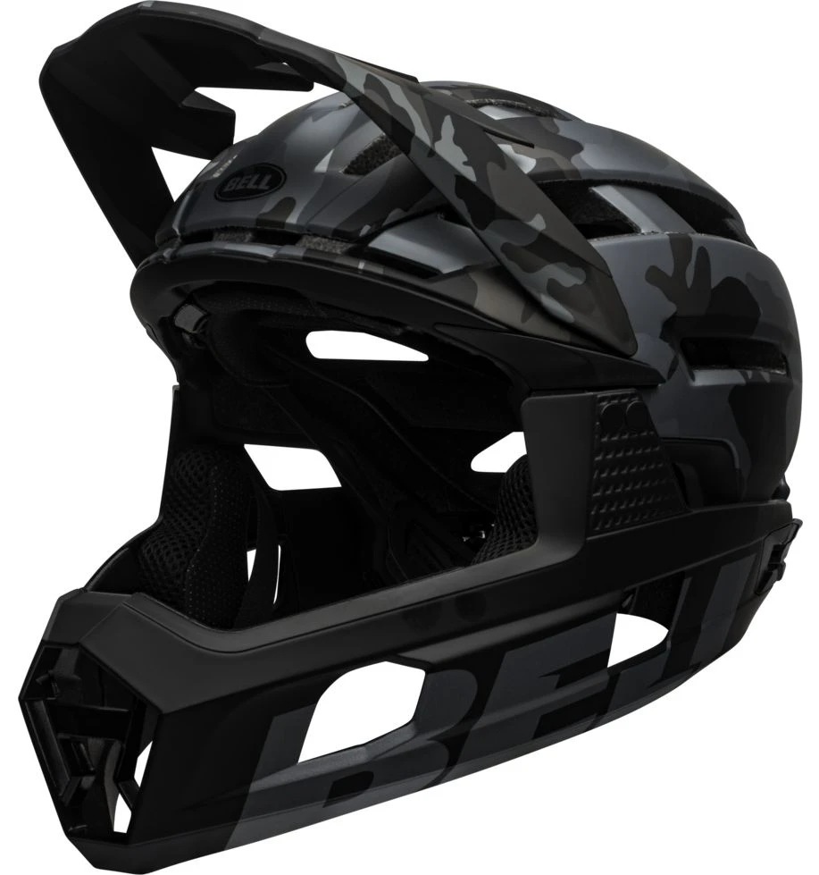 Bell Super Air R Spherical MIPS Downhill/BMX Race Helm- Mat/gloss Black Camo
