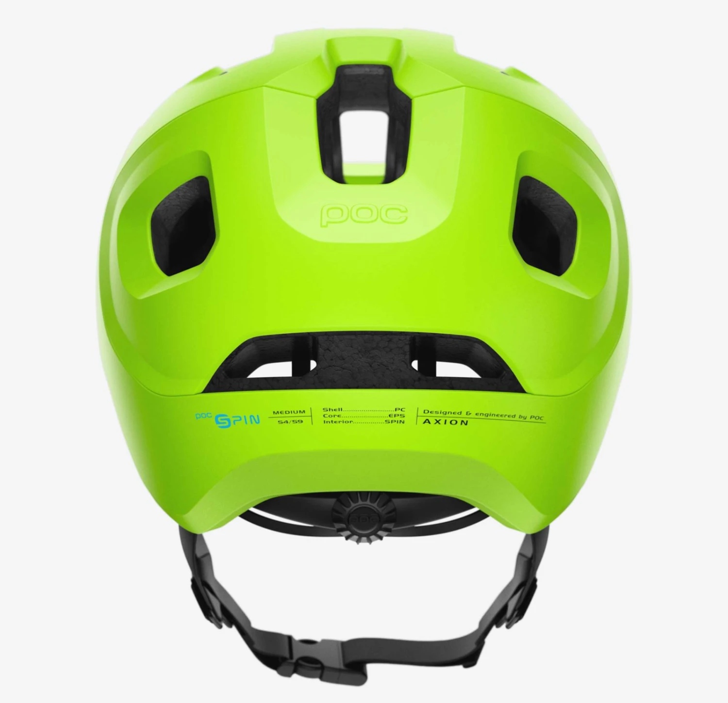 POC Axion Spin MTB-Fahrradhelm-Helm - Fluorescent Yellow/Green Matt - Image 3