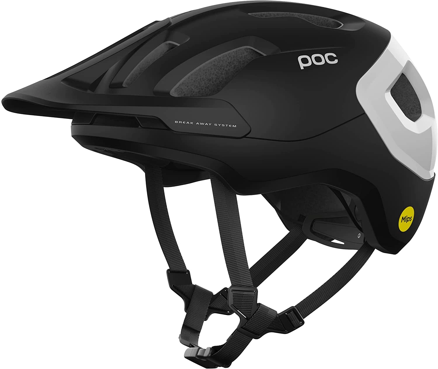 POC Axion Race MIPS MTB-Fahrradhelm-Helm - Uranium Black Matt/Hydrogen White