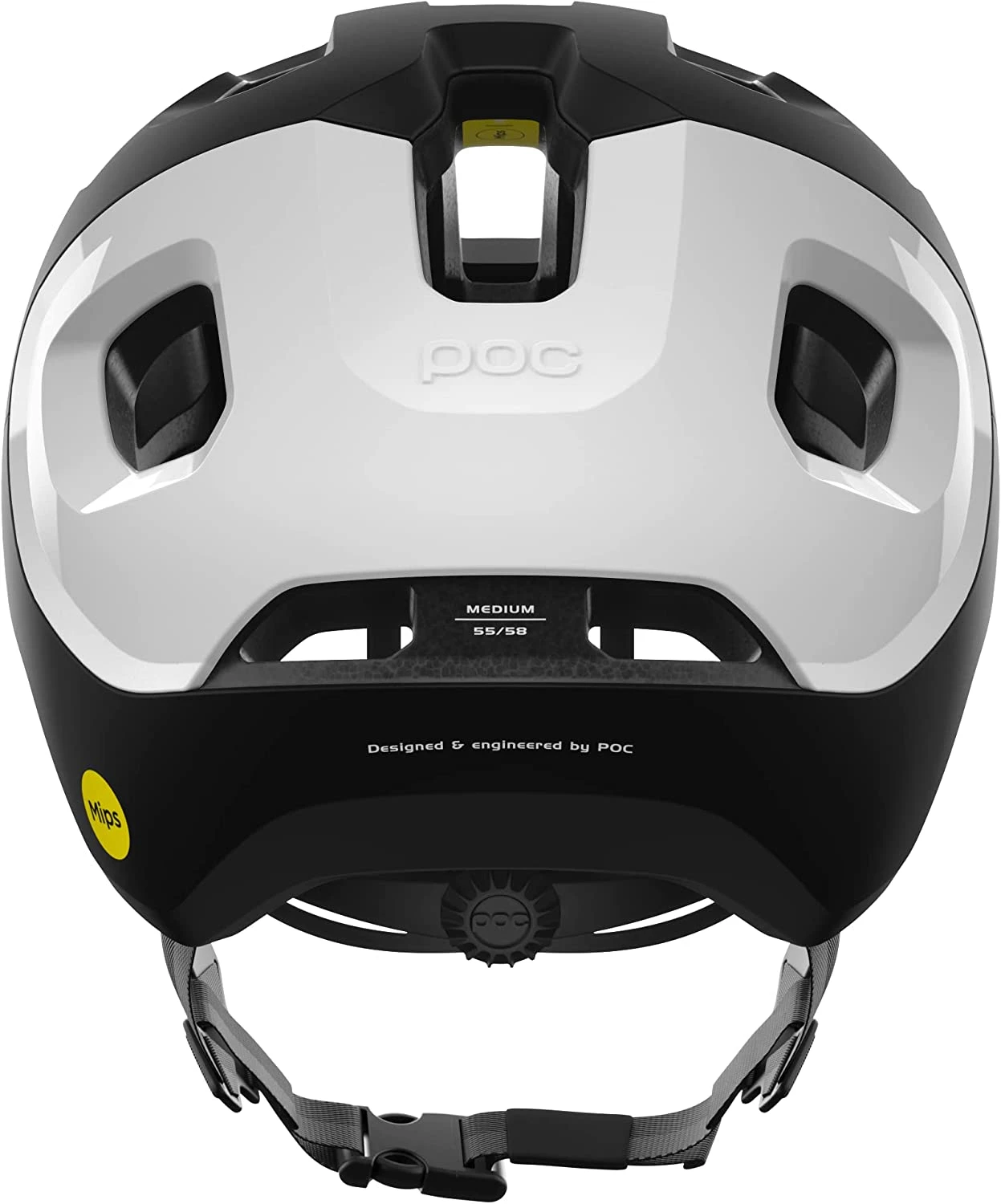POC Axion Race MIPS MTB-Fahrradhelm-Helm - Uranium Black Matt/Hydrogen White - Image 4