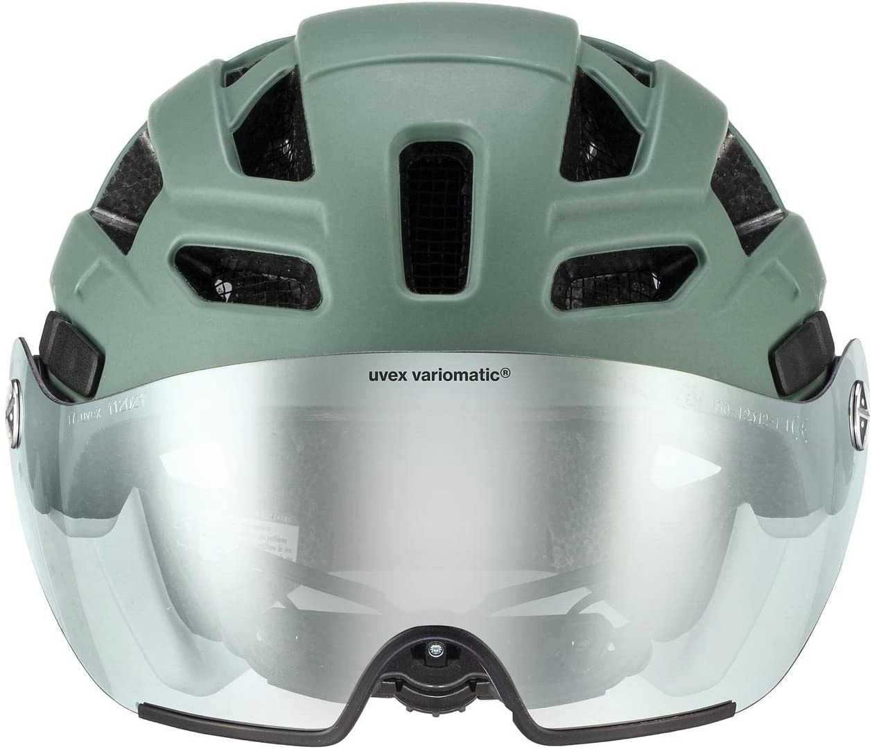 Uvex Finale Visor Vario Visier Fahrradhelm - Moss Green-cloud Matt - Image 2