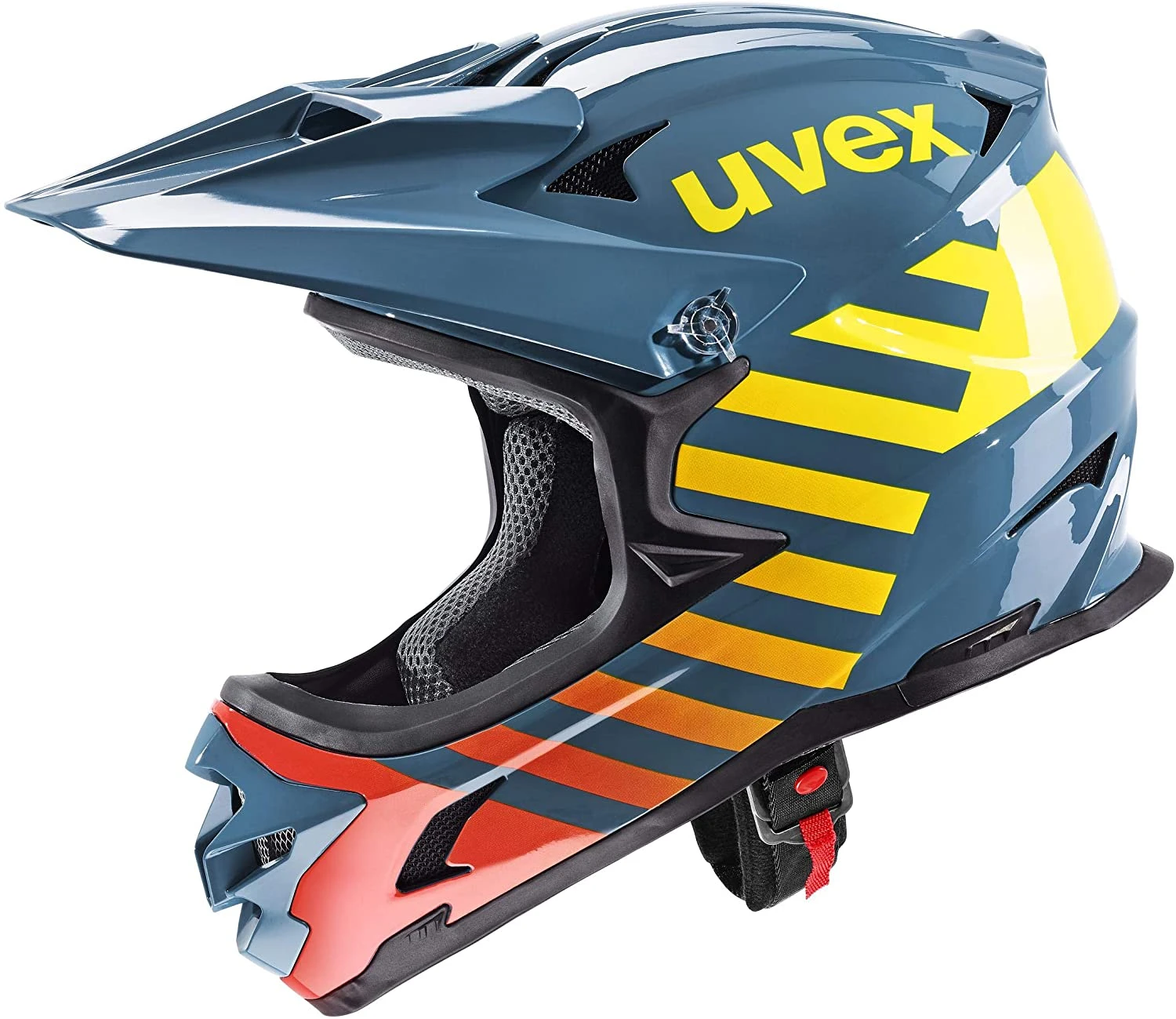 Uvex HLMT 10 Bike Full Face Helm - Blue Fire